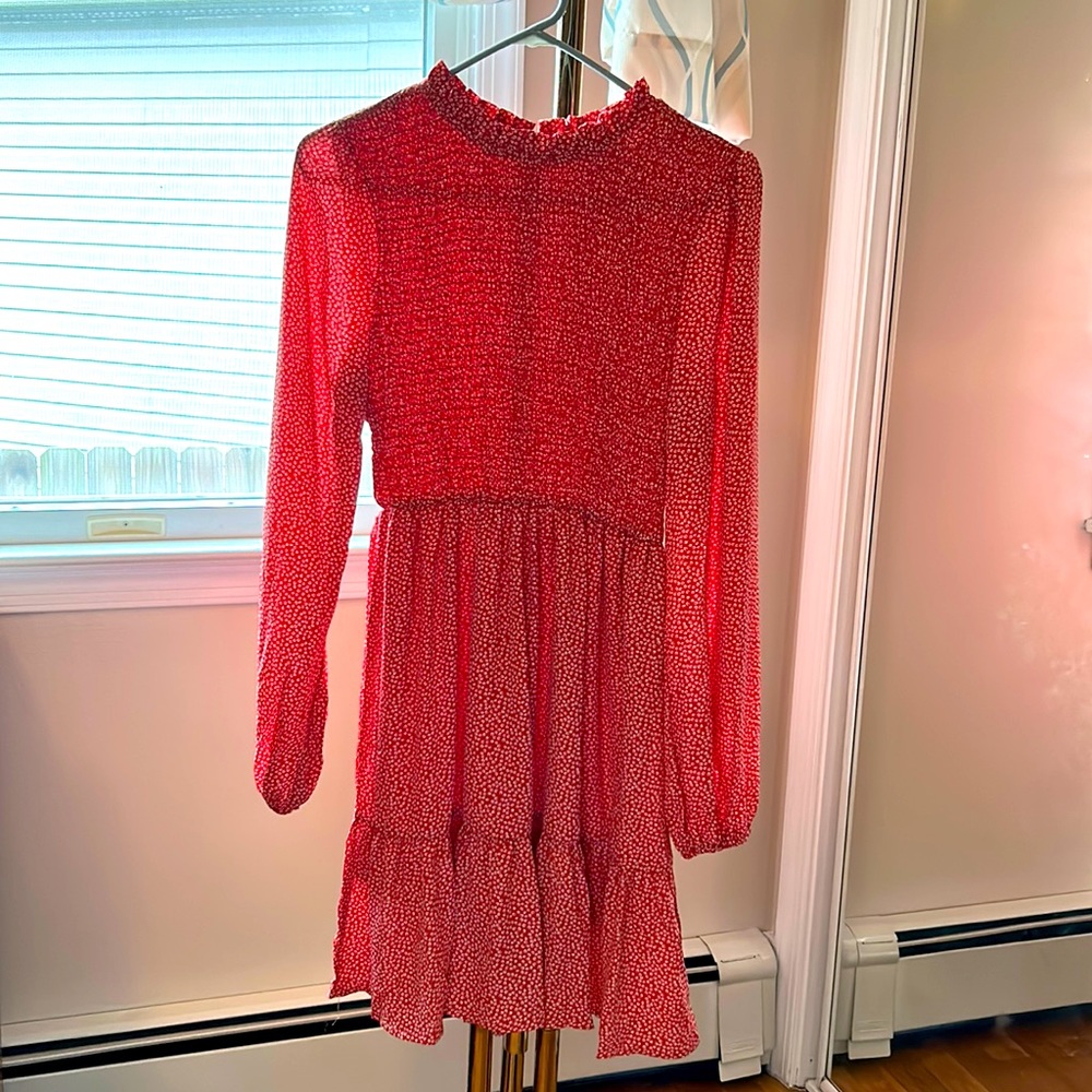 Dress Andre’e by Unit Small Burnt Orange/Rust and White